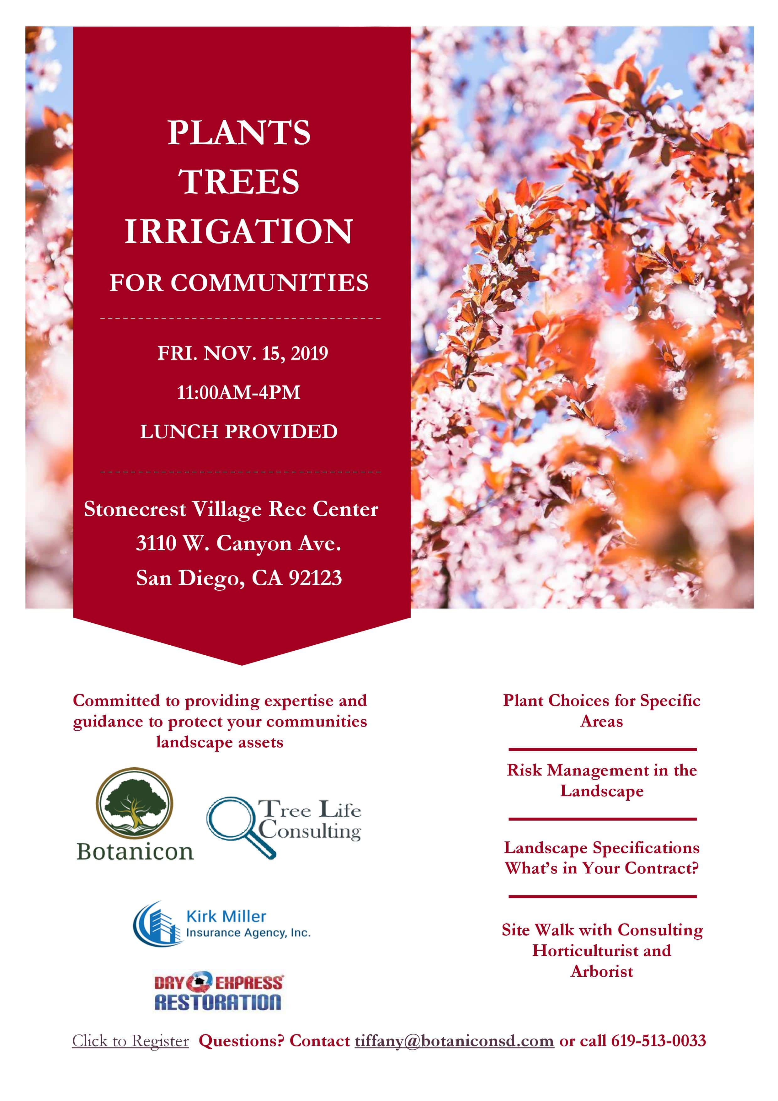 Flyer for Landscape Seminar